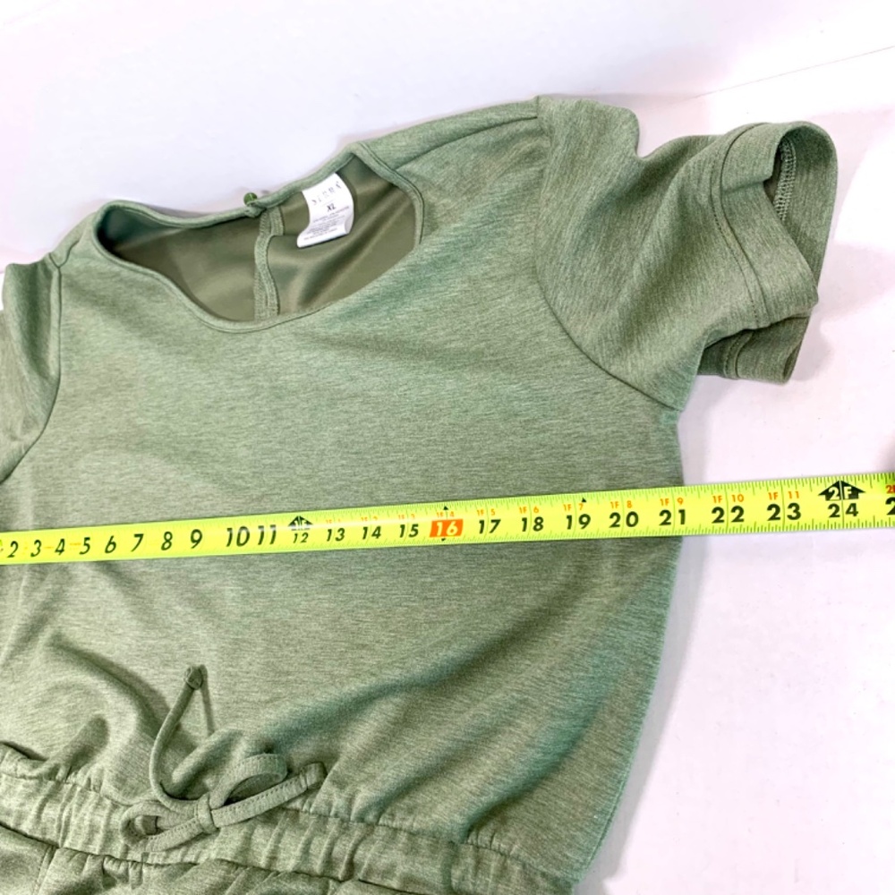 XL SERRA Romper buttery soft one piece green short-sleeve/pockets casual/lounge - Picture 11 of 14